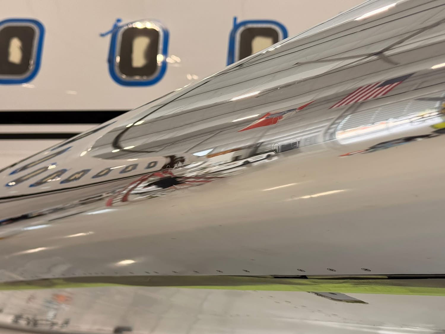 Mirror-finished aircraft brightwork restored by Departure Group